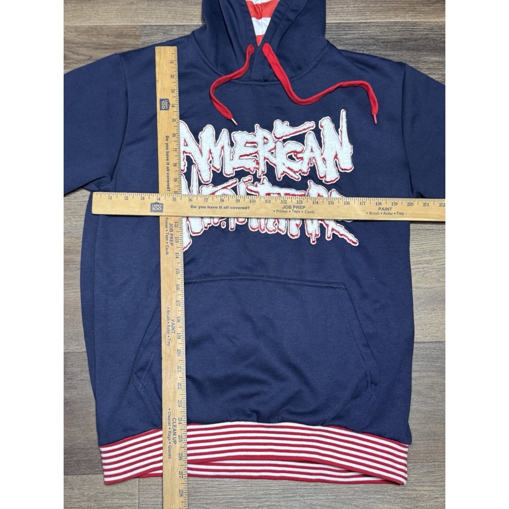 WWE Cody Rhodes American Nightmare Hoodie Navy Blue Patriotic Mens Large - Picture 4 of 8